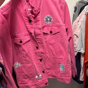 Pink-jean jacket
